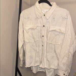 Zara Cream Outerwear Jacket